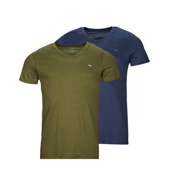 Textiel Heren T-shirts korte mouwen Diesel UMTEE-MICHAEL-TUBE-TWOPACK Marine / Kaki