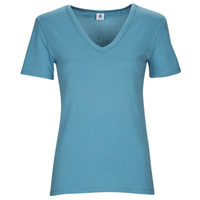 Textiel Dames T-shirts korte mouwen Petit Bateau A070N01 Blauw