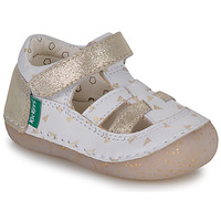 Schoenen Meisjes Sandalen / Open schoenen Kickers SUSHY Wit / Goud
