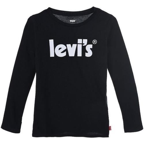 Textiel Meisjes T-shirts korte mouwen Levi's  Zwart
