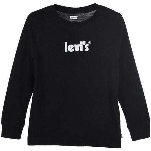 Textiel Jongens T-shirts korte mouwen Levi's  Zwart