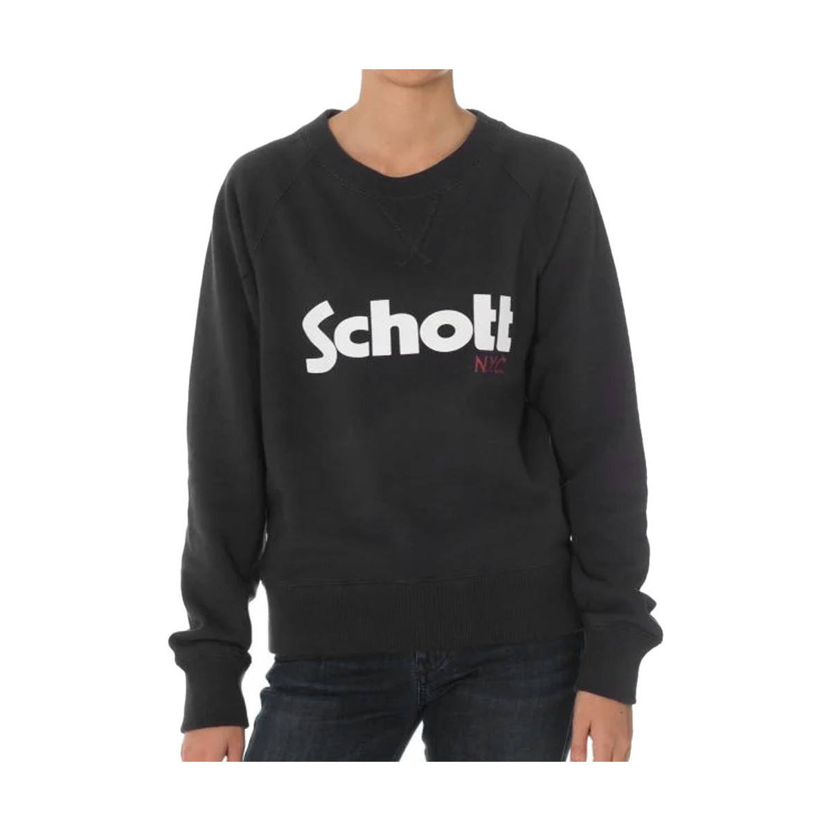 Textiel Dames Sweaters / Sweatshirts Schott  Zwart