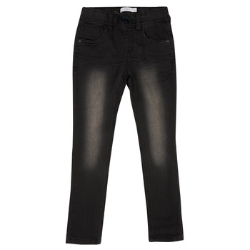 Textiel Jongens Straight jeans Name it NKMRYAN SLIM SWE JEANS Zwart