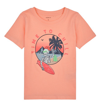 Textiel Jongens T-shirts korte mouwen Name it NKMFICOLAJ SS TOP BOX Orange