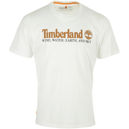 Textiel Heren T-shirts korte mouwen Timberland Front Tee Wit