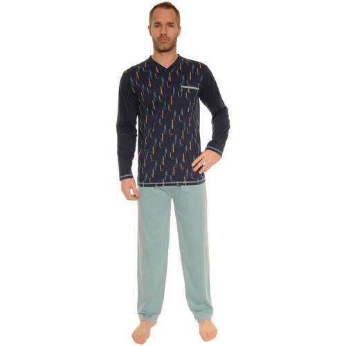 Textiel Heren Pyjama's / nachthemden Christian Cane BONIFACE Blauw