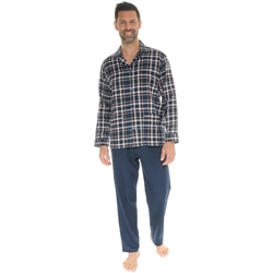 Textiel Heren Pyjama's / nachthemden Christian Cane ISKANDER Blauw