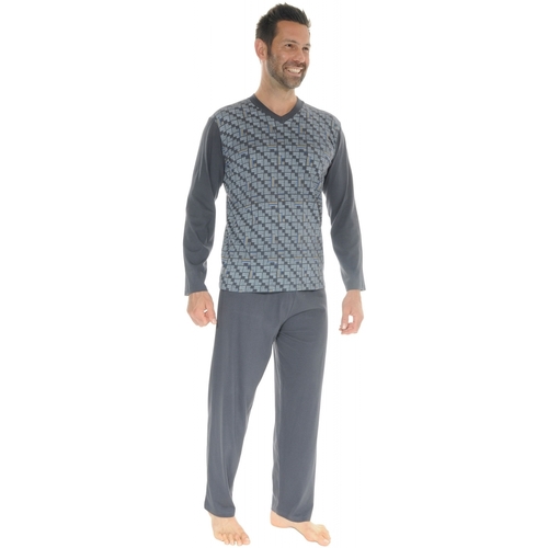 Textiel Heren Pyjama's / nachthemden Christian Cane ILARIO Grijs