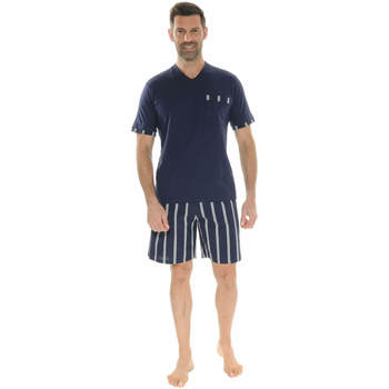 Textiel Heren Pyjama's / nachthemden Christian Cane NATYS Blauw