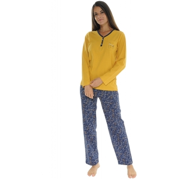 Textiel Dames Pyjama's / nachthemden Christian Cane JUNE Geel
