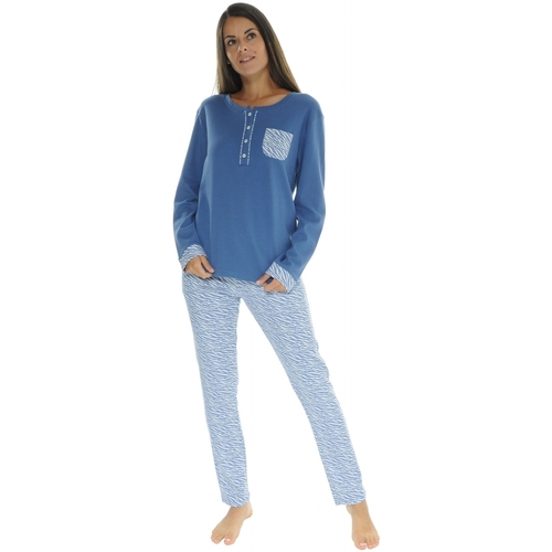 Textiel Dames Pyjama's / nachthemden Christian Cane JESS Blauw