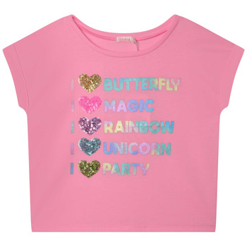 Textiel Meisjes T-shirts korte mouwen Billieblush  Roze