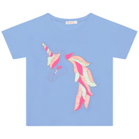 Textiel Meisjes T-shirts korte mouwen Billieblush  Blauw