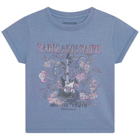 Textiel Meisjes T-shirts korte mouwen Zadig & Voltaire  Blauw