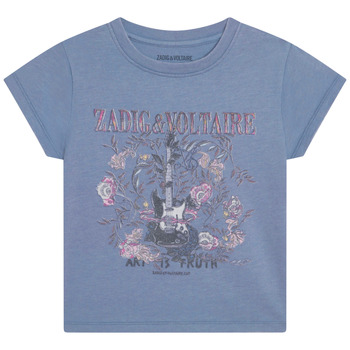 Textiel Meisjes T-shirts korte mouwen Zadig & Voltaire X15383-844-C Blauw