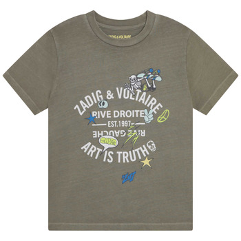 Textiel Jongens T-shirts korte mouwen Zadig & Voltaire X25353-65B-J Kaki