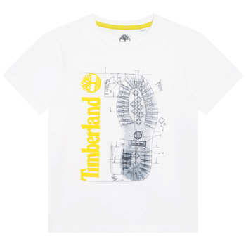 Textiel Jongens T-shirts korte mouwen Timberland T25T82 Wit