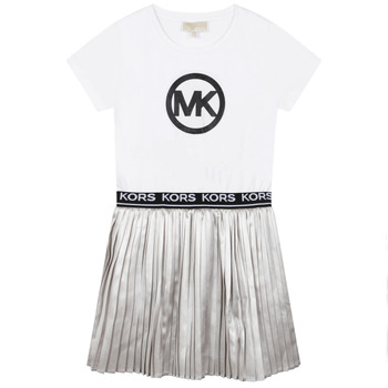 Textiel Meisjes Korte jurken MICHAEL Michael Kors R12161-M31-C Wit / Zilver