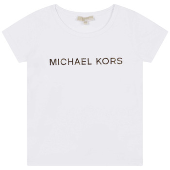 Textiel Meisjes T-shirts korte mouwen MICHAEL Michael Kors R15164-10P-C Wit