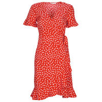 Textiel Dames Korte jurken Only ONLOLIVIA S/S WRAP DRESS Rood