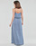 Textiel Dames Lange jurken Only ONLNOVA LIFE STRAP MAXI DRESS Blauw / Wit