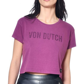 Textiel Dames T-shirts korte mouwen Von Dutch  Violet