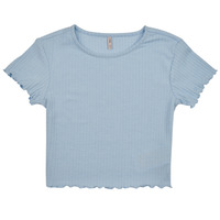 Textiel Meisjes T-shirts korte mouwen Only KOGNELLA S/S O-NECK TOP JRS Blauw / Ciel