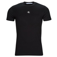 Textiel Heren T-shirts korte mouwen Calvin Klein Jeans MICRO MONOLOGO TEE Zwart