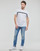 Textiel Heren T-shirts korte mouwen Calvin Klein Jeans LOGO TAPE TEE Wit