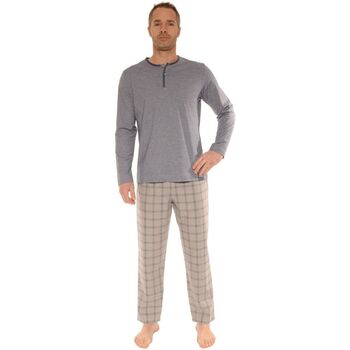 Textiel Heren Pyjama's / nachthemden Pilus CHESTER Blauw