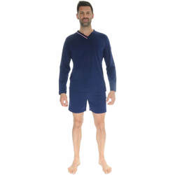 Textiel Heren Pyjama's / nachthemden Le Pyjama Français RENAISON Blauw