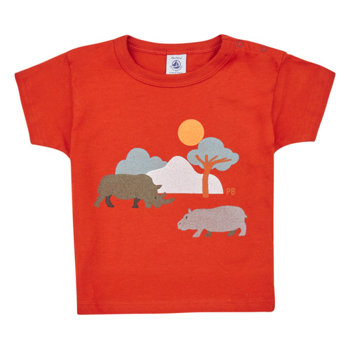 Textiel Kinderen T-shirts korte mouwen Petit Bateau FAON Orange
