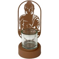 Wonen Kandelaars / kaarshouders Signes Grimalt Boeddha Porta Met Glas Brown