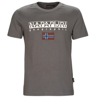Textiel Heren T-shirts korte mouwen Napapijri AYAS Grijs / Donker