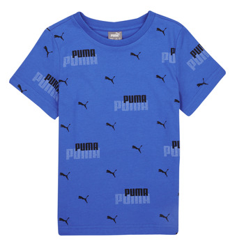 Textiel Jongens T-shirts korte mouwen Puma ESS+ LOGO POWER AOP Zwart