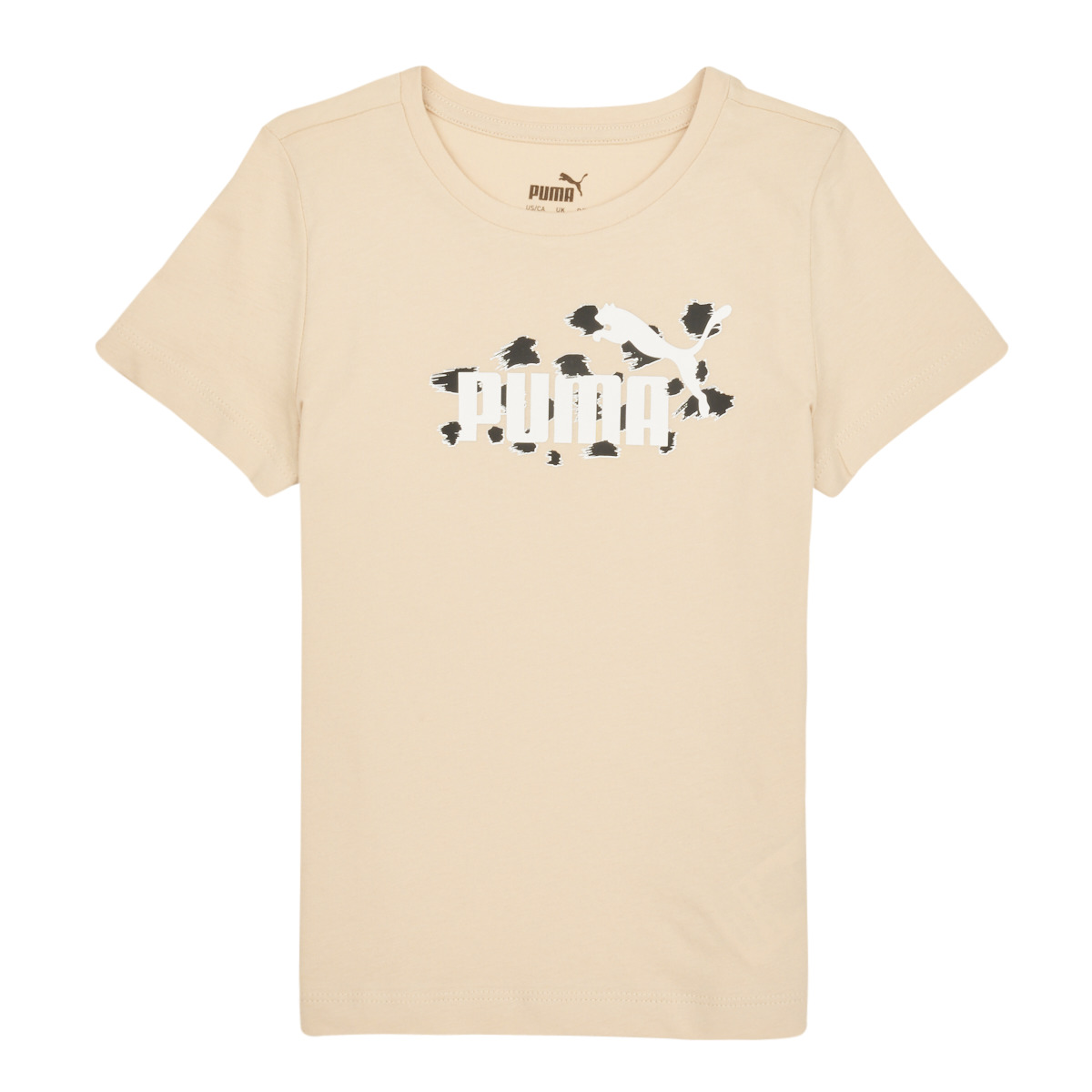 Textiel Meisjes T-shirts korte mouwen Puma ESS ANIMAL TEE Beige