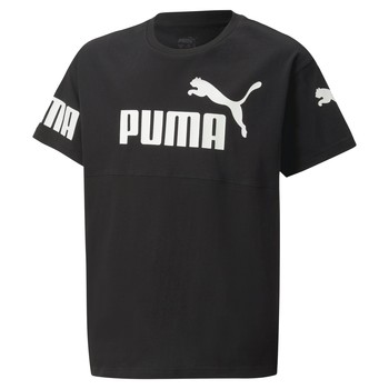 Textiel Jongens T-shirts korte mouwen Puma PUMA POWER Zwart