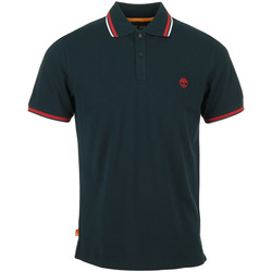 Textiel Heren T-shirts & Polo’s Timberland SS Millers River Tipped Pique Polo Slim Blauw