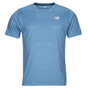 Textiel Heren T-shirts korte mouwen New Balance Impact Run Short Sleeve Blauw