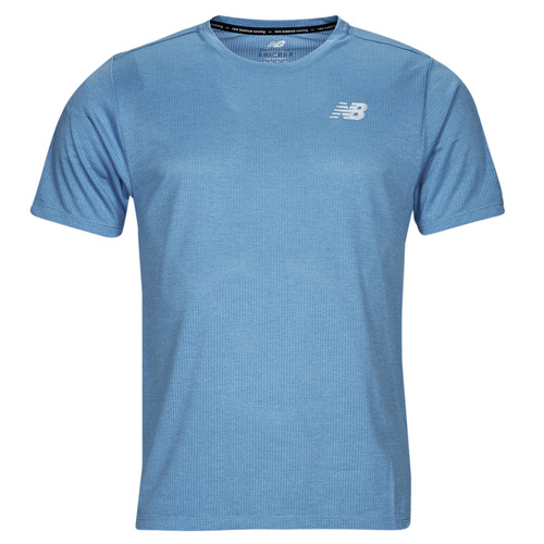 Textiel Heren T-shirts korte mouwen New Balance Impact Run Short Sleeve Blauw