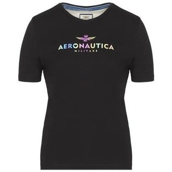 Textiel Dames T-shirts korte mouwen Aeronautica Militare TS2031DJ4960101 Zwart