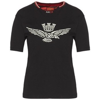 Textiel Dames T-shirts korte mouwen Aeronautica Militare TS2034DJ4960101 Zwart