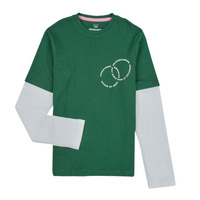 Textiel Jongens T-shirts met lange mouwen Jack & Jones JOROLI SKATER LAYER TEE LS CREW NECK Groen