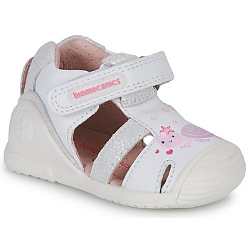 Schoenen Meisjes Sandalen / Open schoenen Biomecanics 222109 Wit / Roze
