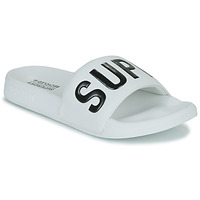 Schoenen Heren Leren slippers Superdry CODE CORE POOL SLIDE Wit / Zwart