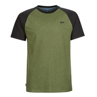 Textiel Heren T-shirts korte mouwen Superdry VINTAGE BASEBALL TEE Thrift / Olijf / Marl /  zwart