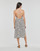 Textiel Dames Lange jurken Superdry VINTAGE MIDI HALTER SLIP DRESS Zwart / Wit