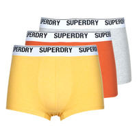 Ondergoed Heren Boxershorts Superdry TRUNK MULTI TRIPLE PACK Orange / Geel / Grijs