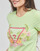 Textiel Dames T-shirts korte mouwen Guess SS CN TRIANGLE FLOWERS TEE Groen