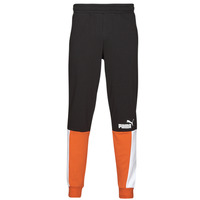 Textiel Heren Trainingsbroeken Puma ESS+ BlOCK SWEATPANT TR Zwart / Orange